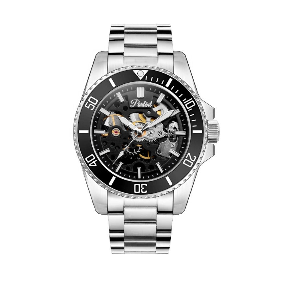 Parlent Crown Automatic - Men's Watch 40mm, Automatic Movement, Waterproof 5ATM (50M), Stainless Steel
