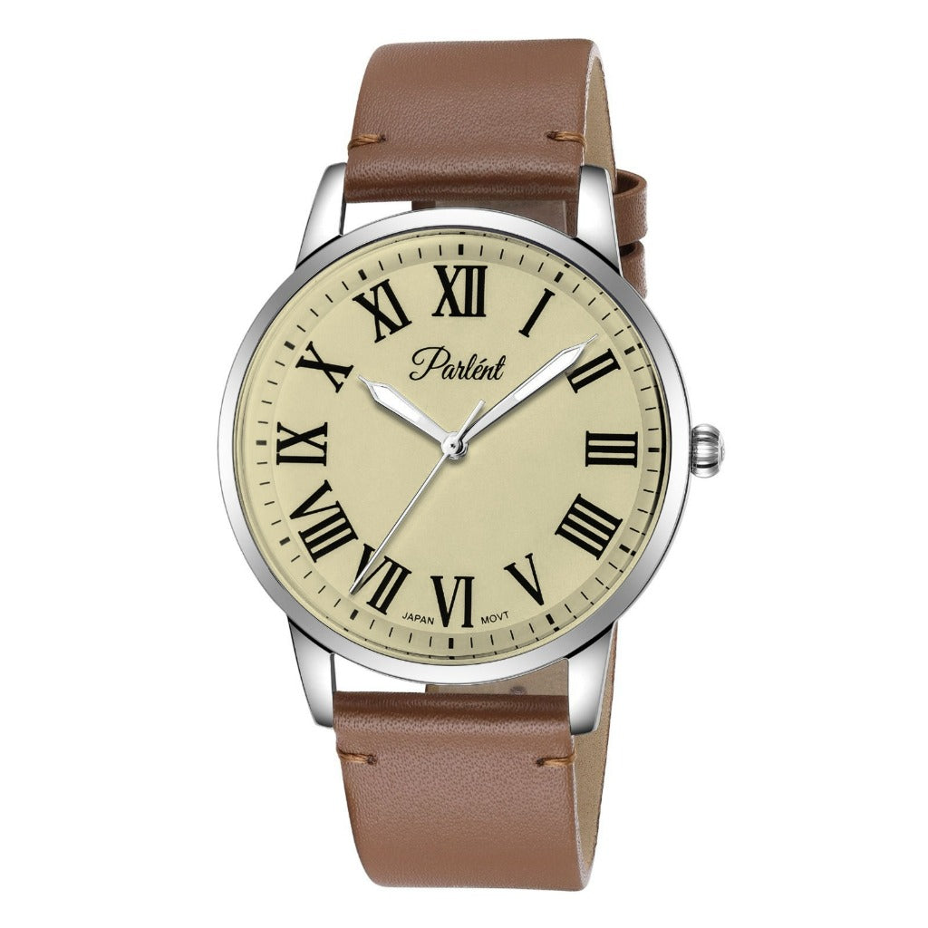Parlent Rome - Men's Watch 40mm, Japan Quartz Movement, Waterproof 3ATM (30M), Stainless Steel