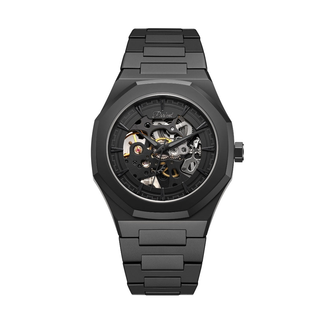 Parlent Palladium Phantom Steel - Men's Watch 40mm, Automatic Movement, Waterproof 5ATM (50M), Stainless Steel