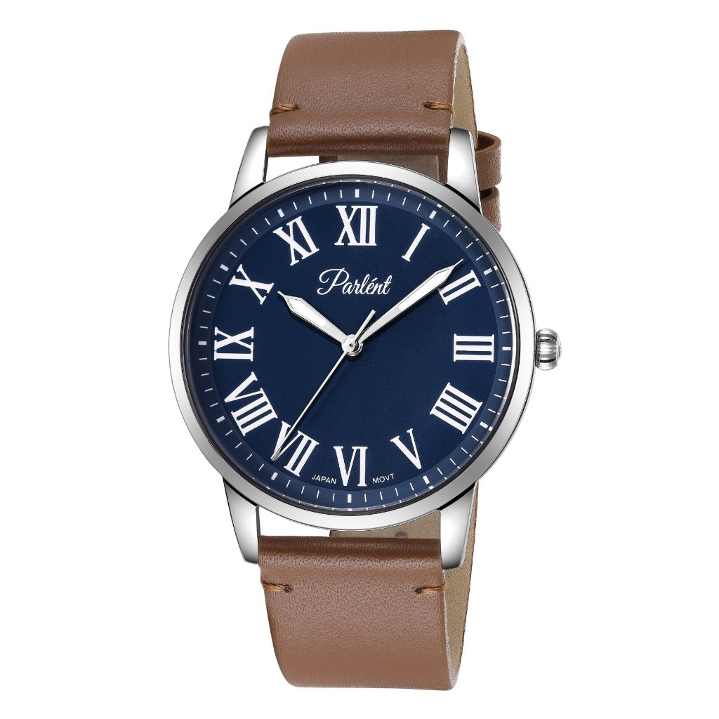 Parlent Rome - Men's Watch 40mm, Japan Quartz Movement, Waterproof 3ATM (30M), Stainless Steel