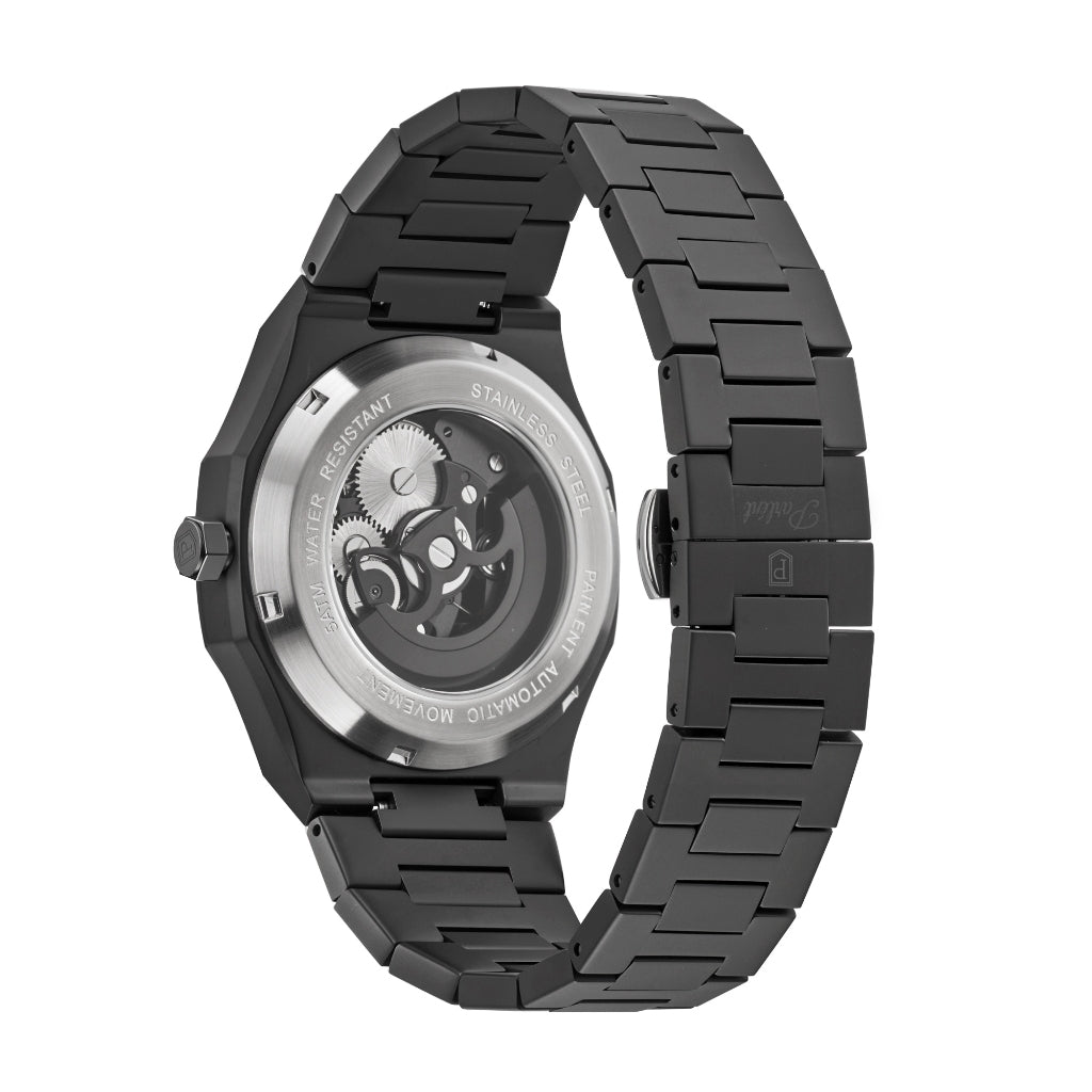 Parlent Palladium Phantom Steel - Men's Watch 40mm, Automatic Movement, Waterproof 5ATM (50M), Stainless Steel