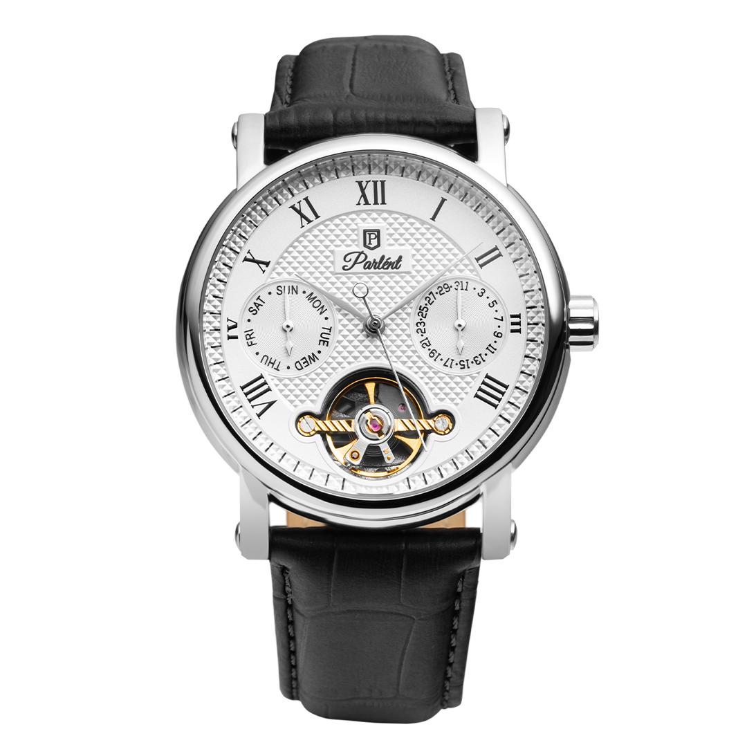 Parlent Magnus Calibre - Men's Watch 41mm, Dual Core Movement, Waterproof 5ATM (50M), Stainless Steel