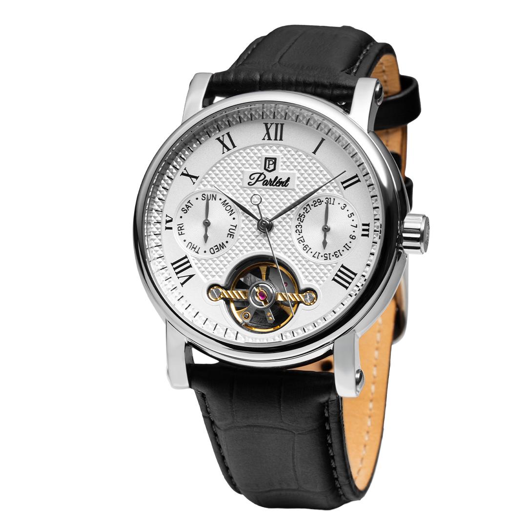 Parlent Magnus Calibre - Men's Watch 41mm, Dual Core Movement, Waterproof 5ATM (50M), Stainless Steel
