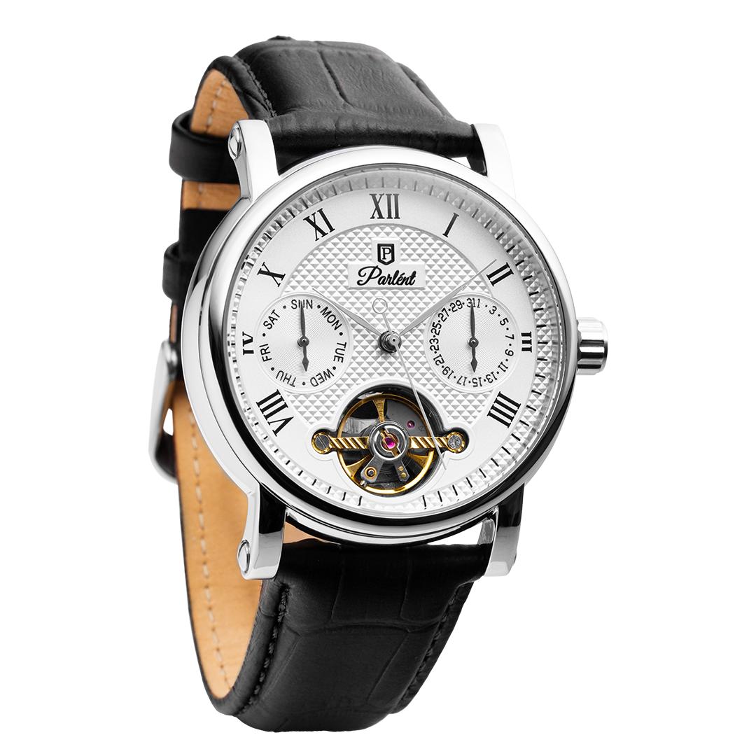 Parlent Magnus Calibre - Men's Watch 41mm, Dual Core Movement, Waterproof 5ATM (50M), Stainless Steel