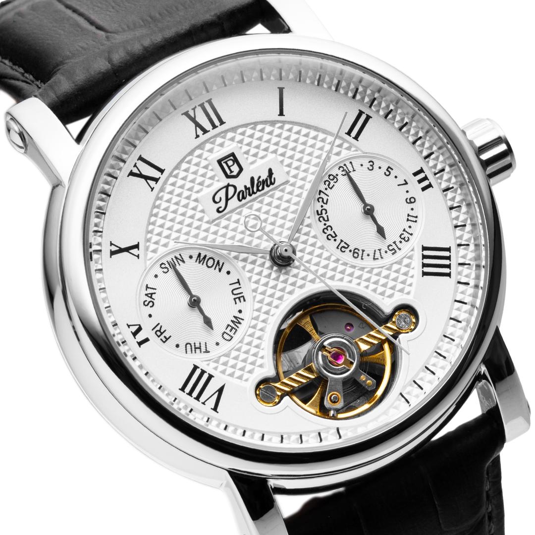 Parlent Magnus Calibre - Men's Watch 41mm, Dual Core Movement, Waterproof 5ATM (50M), Stainless Steel