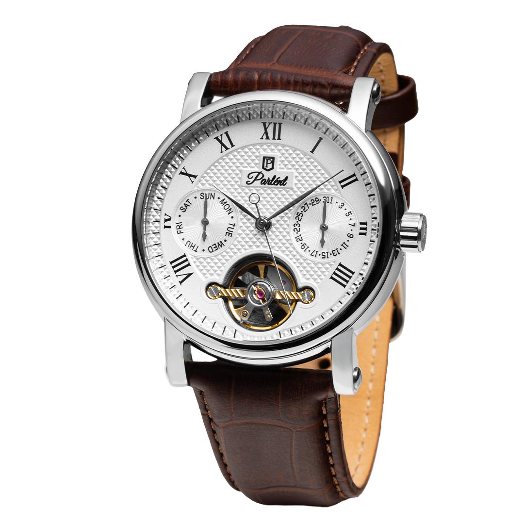 Parlent Magnus Calibre - Men's Watch 41mm, Dual Core Movement, Waterproof 5ATM (50M), Stainless Steel
