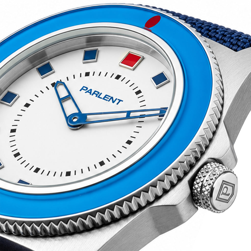 Parlent Ocean Prime - Jam Tangan Pria 40mm x 48mm, Swiss Ronda 762 Quartz Movement, Waterproof 5ATM (50M), Stainless Steel