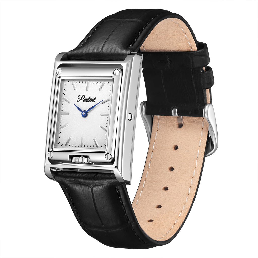 Parlent Inverso - Men's Watches 27mm x 39mm, Miyota Japan Quartz Movement, Waterproof 5ATM (50M), Stainless Steel